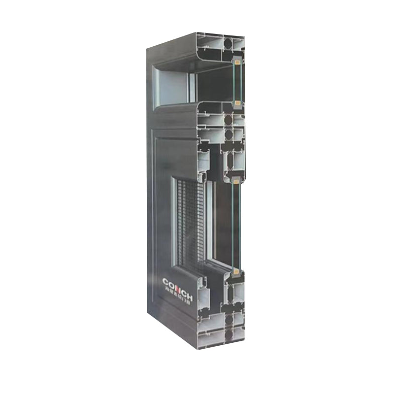 HUSHENG Aluminum alloy 108 broken bridge window screen integration inside and outside flat frame series  Sealed balcony broken bridge aluminum soundproof window steel fire window
