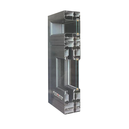 HUSHENG Aluminum alloy 108 broken bridge window screen integration inside and outside flat frame series  Sealed balcony broken bridge aluminum soundproof window steel fire window
