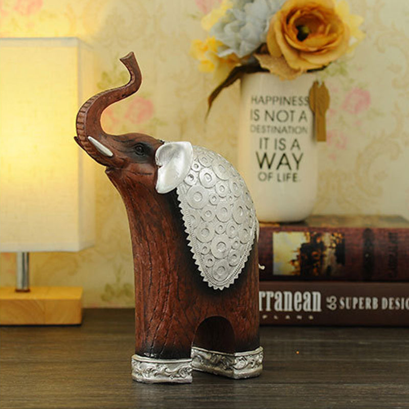 RONGHE Thai Style Wooden Mother And Child Elephant（For specific pricing, please consult our customer service）Minimum order quantity: 200 pieces Unique Desktop Ornaments Collectibles