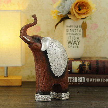 RONGHE Thai Style Wooden Mother And Child Elephant（For specific pricing, please consult our customer service）Minimum order quantity: 200 pieces Unique Desktop Ornaments Collectibles