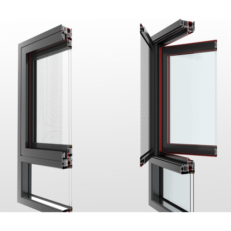 ZHONGJING System Windows And Doors  Soundproof glass broken bridge aluminum doors and Windows
