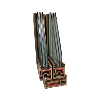 HUSHENG Plastic steel 105 series hollow built-in louver sliding window   Super quiet can be customized