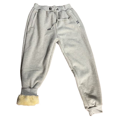 QINXI Thickened warm pants Starting quantity 30000 Pants padded and lengthened Gray Drawstring Pants Casual everything