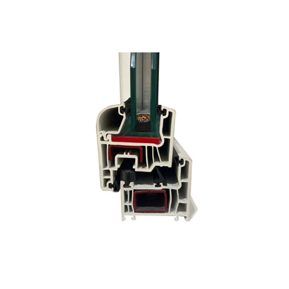 HUSHENG Plastic Steel 65 Series Casement Window  Broken bridge aluminum doors and Windows sound insulation