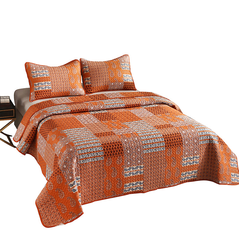 GANGZHENG 3Pcs Printed Bed Cover Set (American style)   The home bedroom is enlarged and thickened