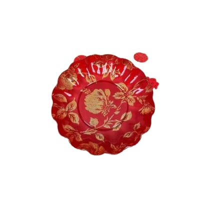 JINGMEI Round Plastic Tray 4（For specific pricing, please contact customer service）Wedding Supplies New Home Celebration Chinese-Style Fruit Tray