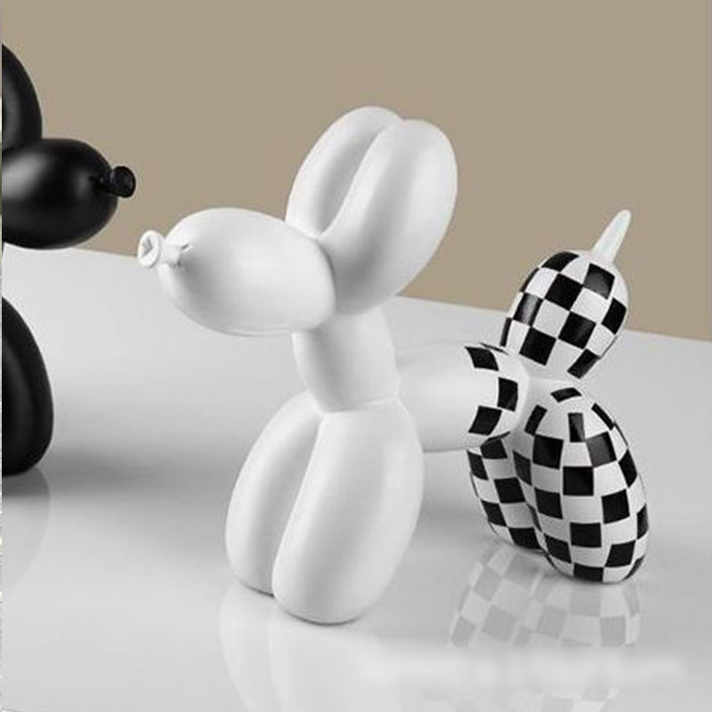 RONGHE Black And White Plaid Balloon Dog（For specific pricing, please consult our customer service）Minimum order quantity: 200 pieces Simple and Modern Indoor Soft Decor Living Room Decorations