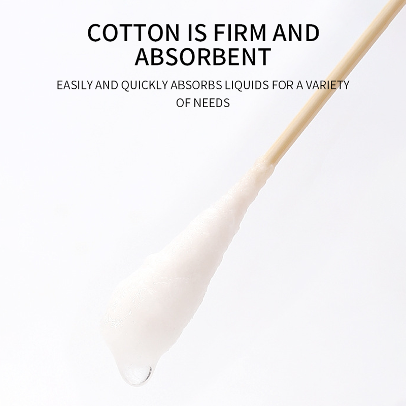 CHAOYANG Medical Cotton Swabs 20cm  Hygiene Products Single-headed Wooden Shaft Swabs Self-sealing Bag