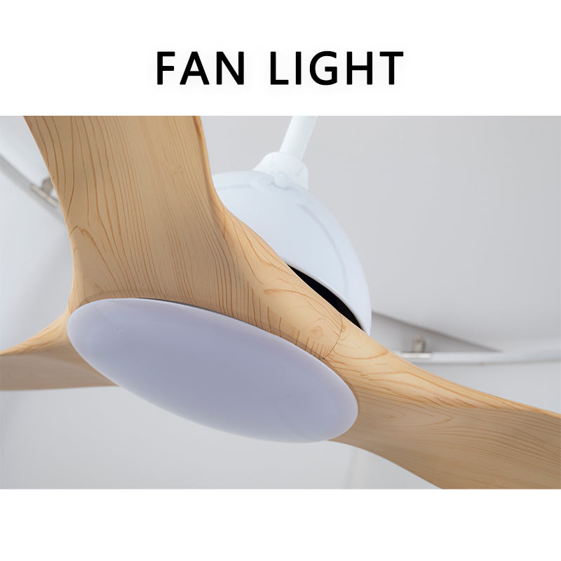FENGZHIYUAN Ceiling fan light JY52-2068   Nordic restaurant with silent wood leaf ceiling fan lights