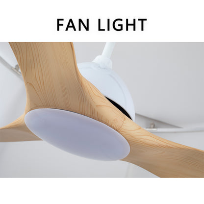 FENGZHIYUAN Ceiling fan light JY52-2068   Nordic restaurant with silent wood leaf ceiling fan lights