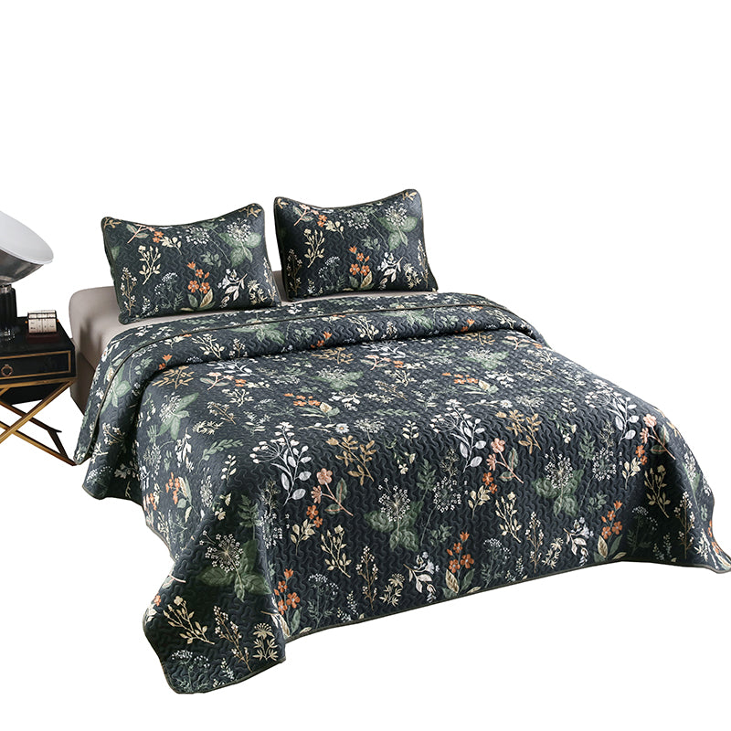 GANGZHENG 3Pcs Printed Bed Cover Set (French style 03)  Four seasons of high-end four-piece household