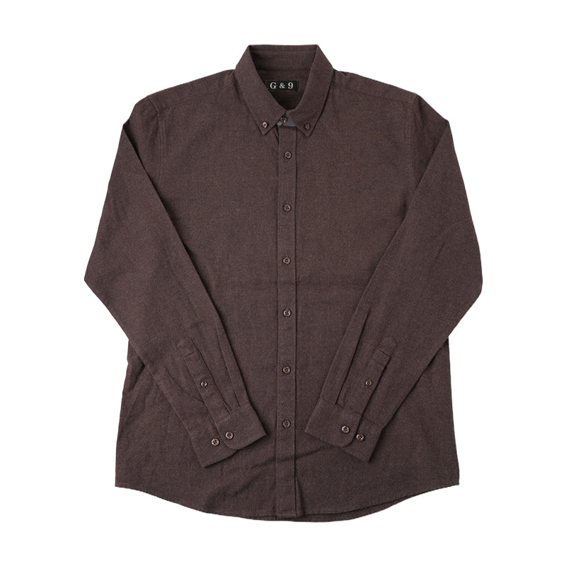 LESHI 2025 Autumn and winter new cotton color spun brushed casual shirt haute couture Business Shirt comforts  Slim Appear temperament long-sleeved shirt