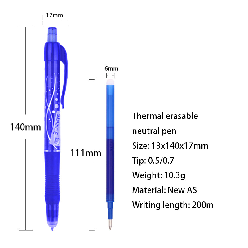 BAISI Thermal erasable gel pen GP-1001  Writing pens are durable for pupils