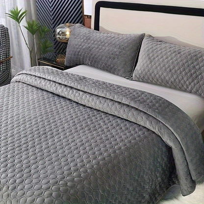 GANGZHENG 3Pcs Printed Bed Cover Set (French style 02)  Four seasons of high-end four-piece household