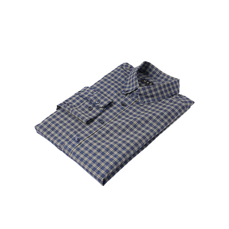 LESHI 2025 Fall And Winter Brushed Cotton Plaid Shirt  Comfortable, wrinkle-resistant Business formal wear