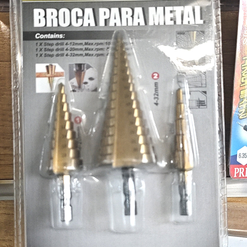 YUXUANG 3PC turret drill with hexagonal handle