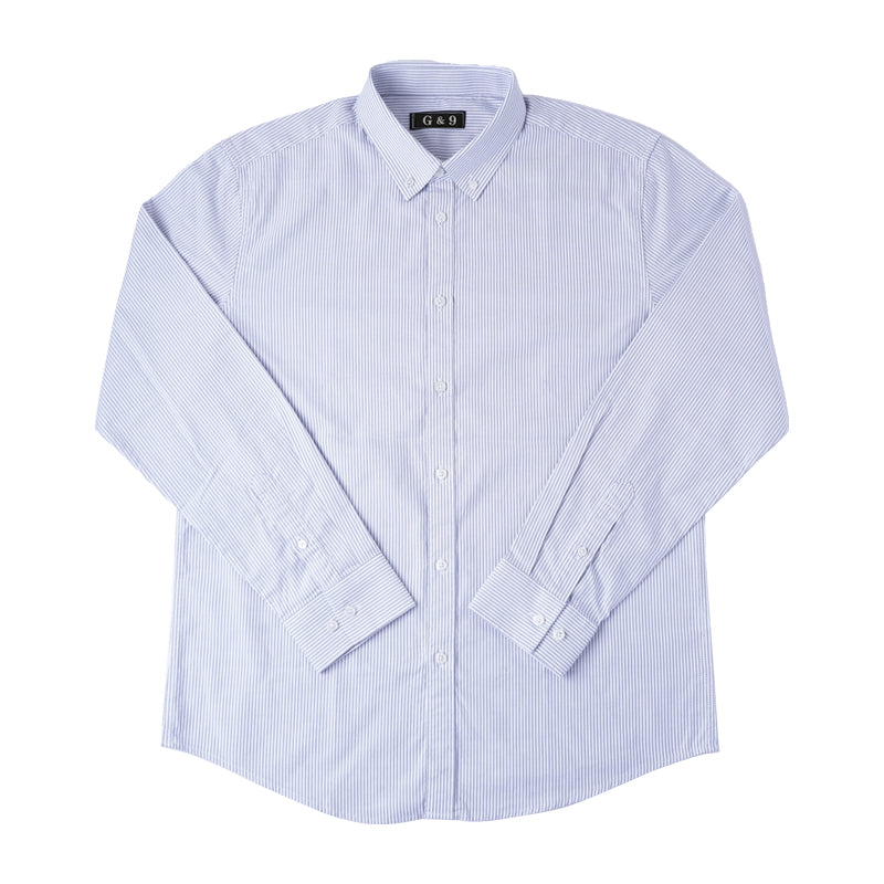 LESHI 2025 Autumn and Winter Cotton Oxford Spun Vertical Stripe Long Sleeve Shirt  business casual Men's Long Sleeve Shirts non-iron and easy care