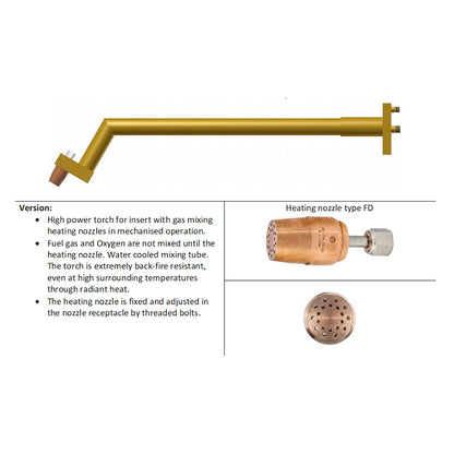 YONGJI Water-cooled FD Thermal Spinning Flame Heating Torch Dedicated Flame heating
