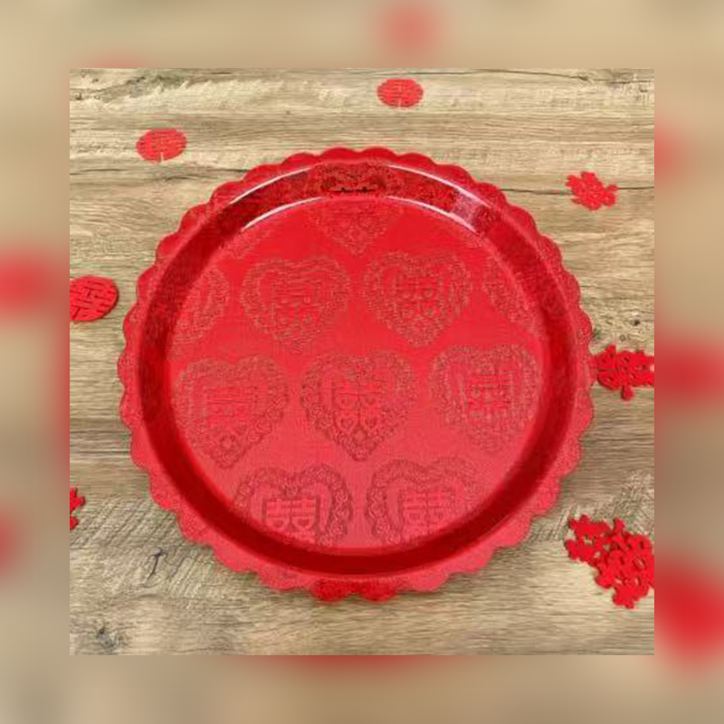 JINGMEI Round Plastic Tray 1（For specific pricing, please contact customer service）Festive Home Decor Decorative Supplies Fruit Celebration Tray