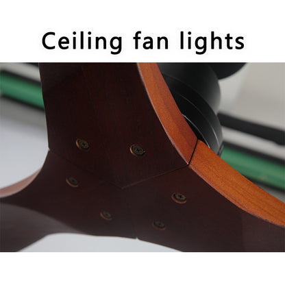 FENGZHIYUAN Ceiling fan light JY52-1307  Large wind LED solid wood traditional fan light