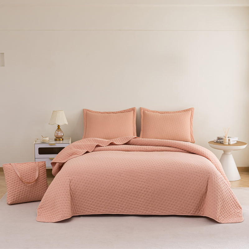 LIERDE Thickened sandwich cotton bed cover three-piece set  Thickened laminated cotton high-end bedding