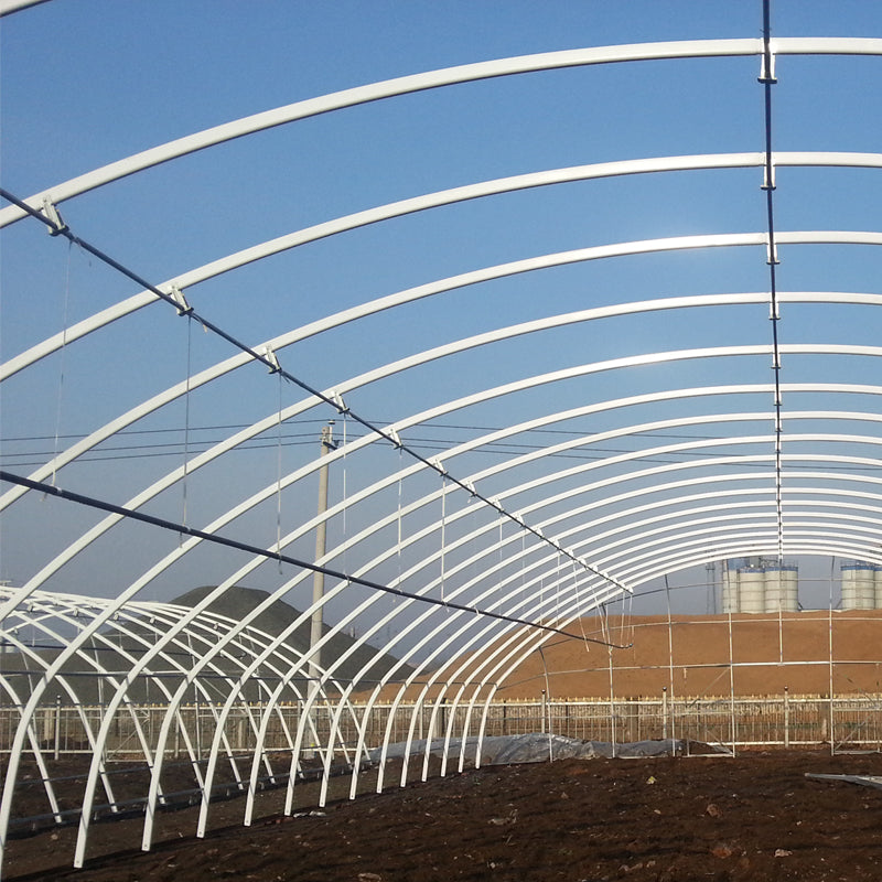 NAIER Continuous plastic greenhouse  Galvanized steel frame farm shed with pipe