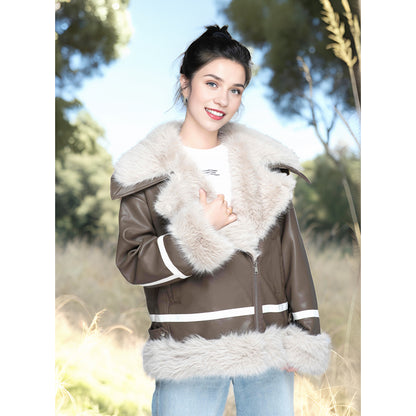 ZHENJIN Women's fur composite