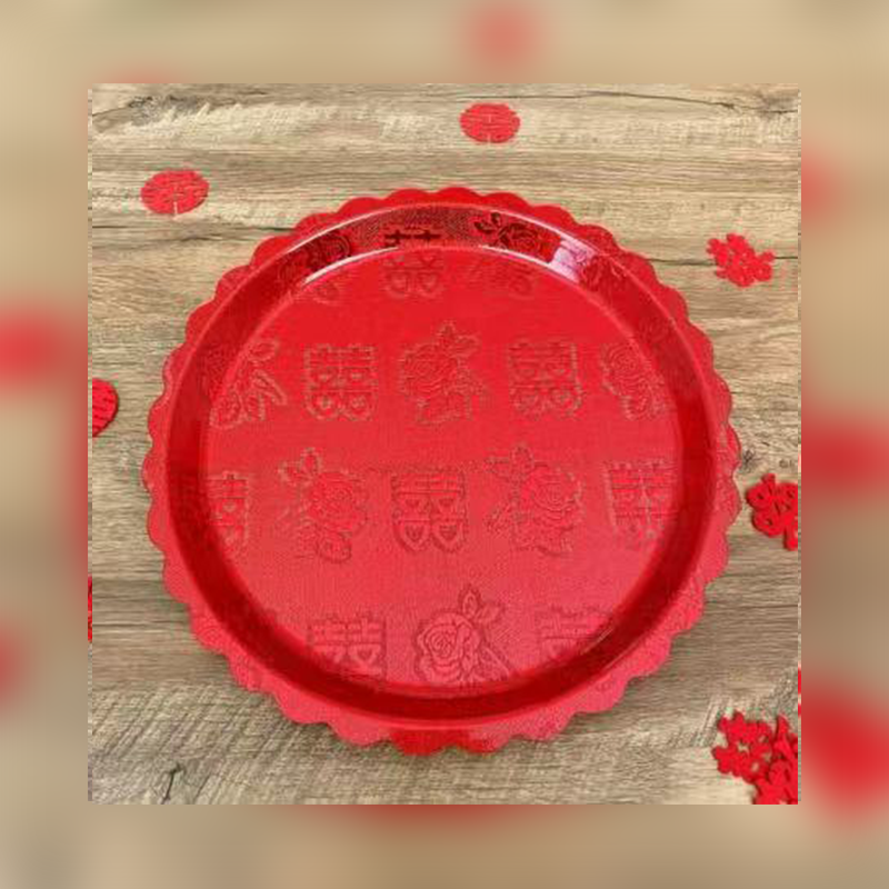 JINGMEI Round Plastic Tray 1（For specific pricing, please contact customer service）Festive Home Decor Decorative Supplies Fruit Celebration Tray