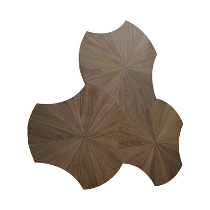 SHIJU Black walnut lotus leaf parquet  Multiple floors of solid wood laminated oak flooring