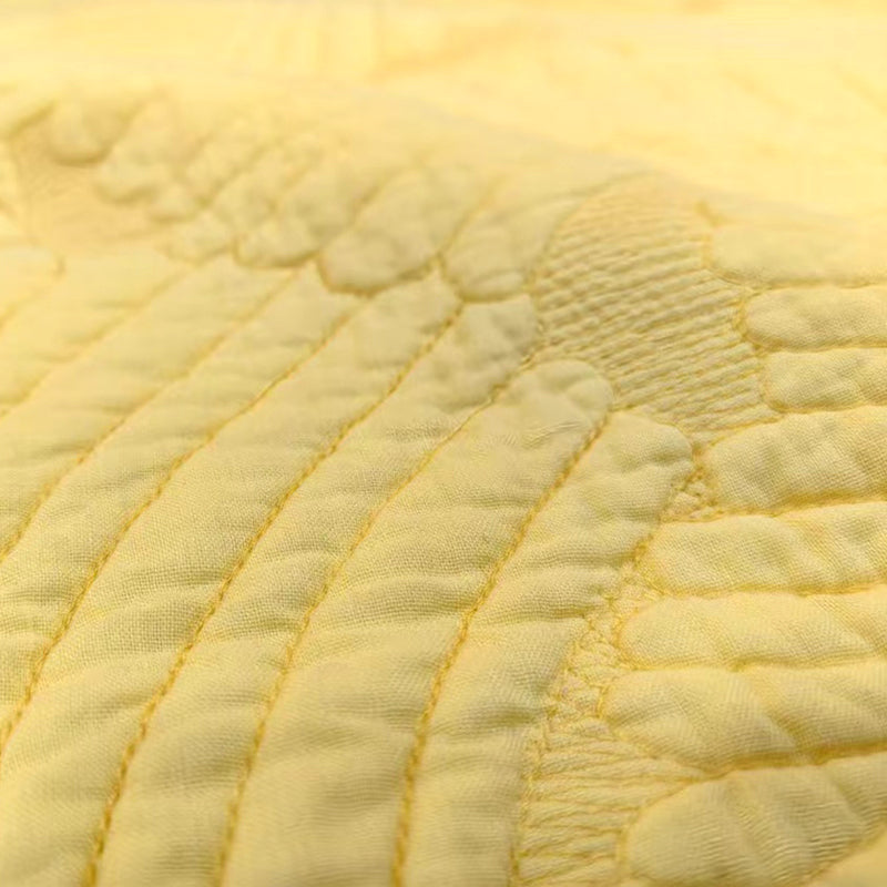 GANGZHENG 1pcs Cotton Plain Bed Cover (Banana leaf)  Pure cotton bed mattress household bedroom padded mattress