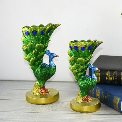 RONGHE Peacock Candle Holder（For specific pricing, please consult our customer service）Minimum order quantity: 200 pieces Simple and Modern Indoor Soft Decor Living Room Decorations