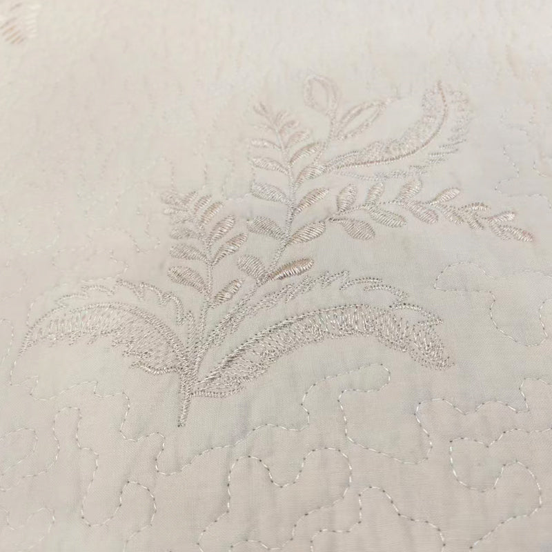 GANGZHENG 3pcs Cotton Plain Bed Cover Three sets (Plum embroidery)  Durable extra thick wash cotton