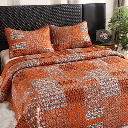 GANGZHENG 3Pcs Printed Bed Cover Set (American style)   The home bedroom is enlarged and thickened