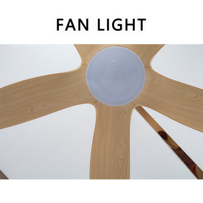 FENGZHIYUAN Ceiling fan light JY52-2068   Nordic restaurant with silent wood leaf ceiling fan lights