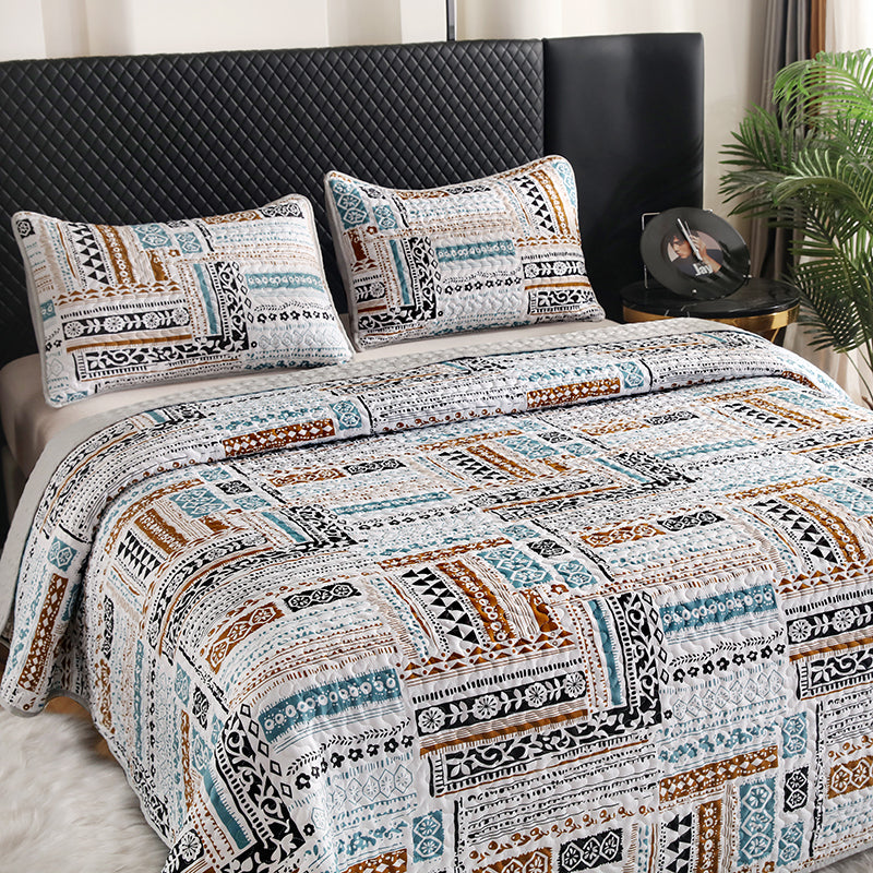 GANGZHENG 3Pcs Printed Bed Cover Set (Simple version)  Home bedroom enlarging and thickening skin friendly