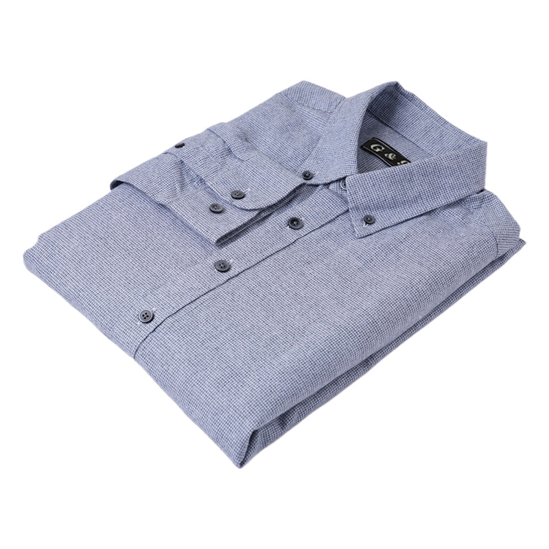 LESHI 2025 Autumn and winter new cotton color spun brushed casual shirt  haute couture Business Shirt comforts  Slim Appear temperament long-sleeved shirt