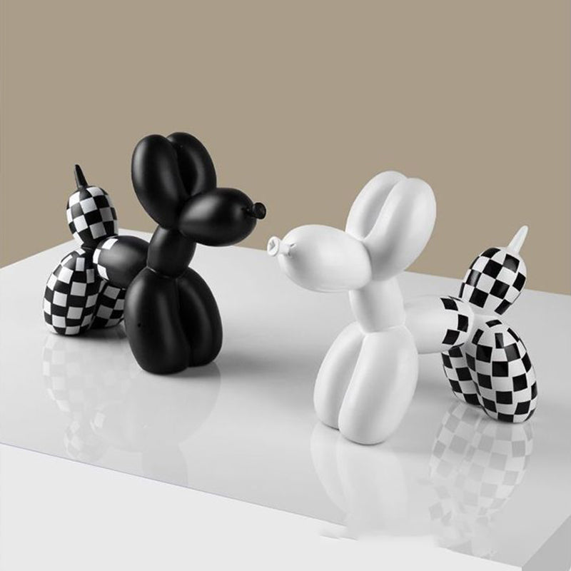 RONGHE Black And White Plaid Balloon Dog（For specific pricing, please consult our customer service）Minimum order quantity: 200 pieces Simple and Modern Indoor Soft Decor Living Room Decorations