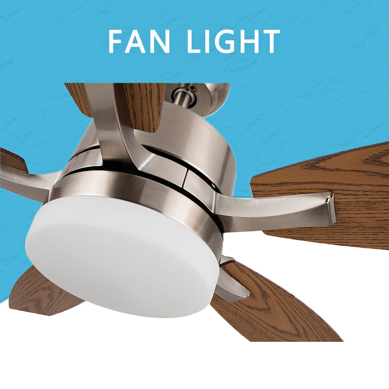 FENGZHIYUAN Ceiling fan light JY52-2013  Silent wood leaf ceiling fan light Suction ceiling fan light