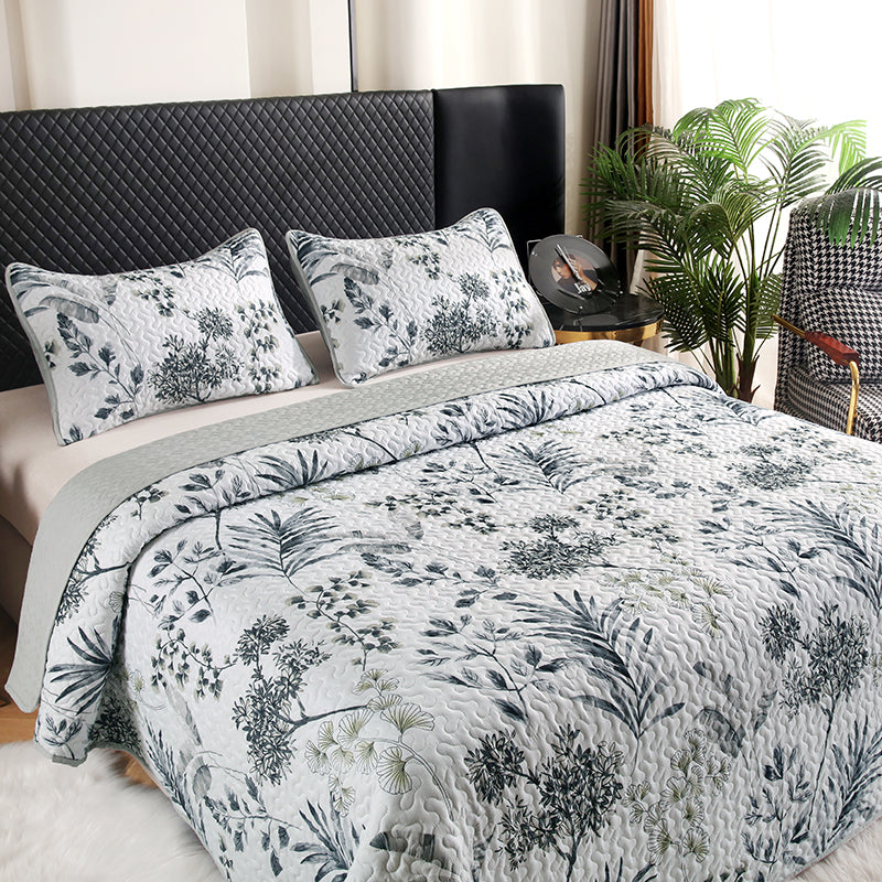 GANGZHENG 3Pcs Printed Bed Cover Set (French style 01)   Four seasons of high-end four-piece household