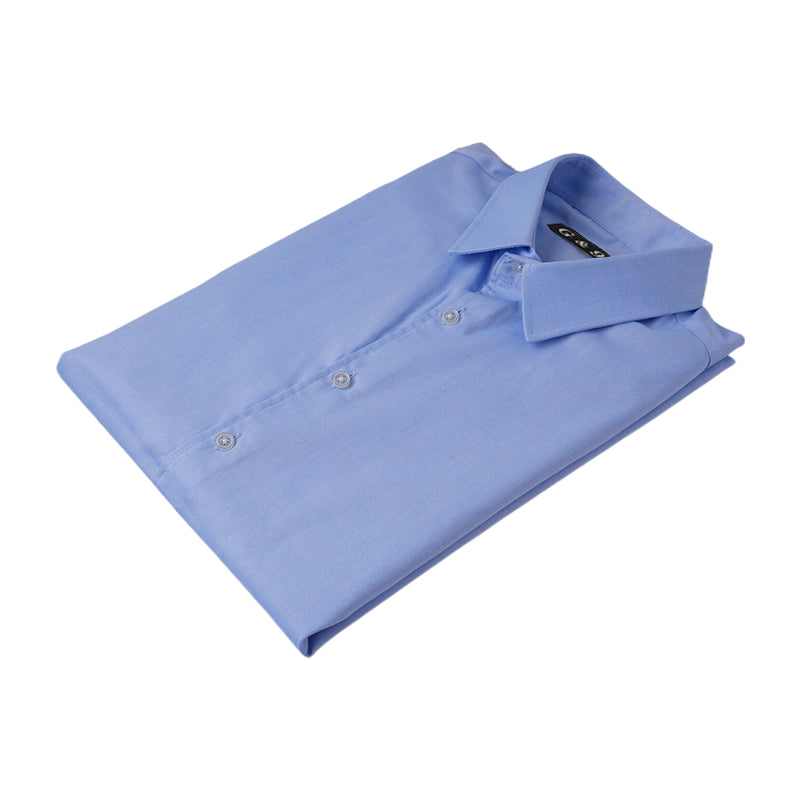 LESHI 2025 Summer cotton blue oxford non-iron shirt