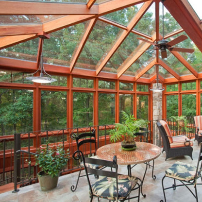 ZHONGJING Aluminum Clad Wood Sunroom   Leisure Sun Room Outdoor villa Sun room