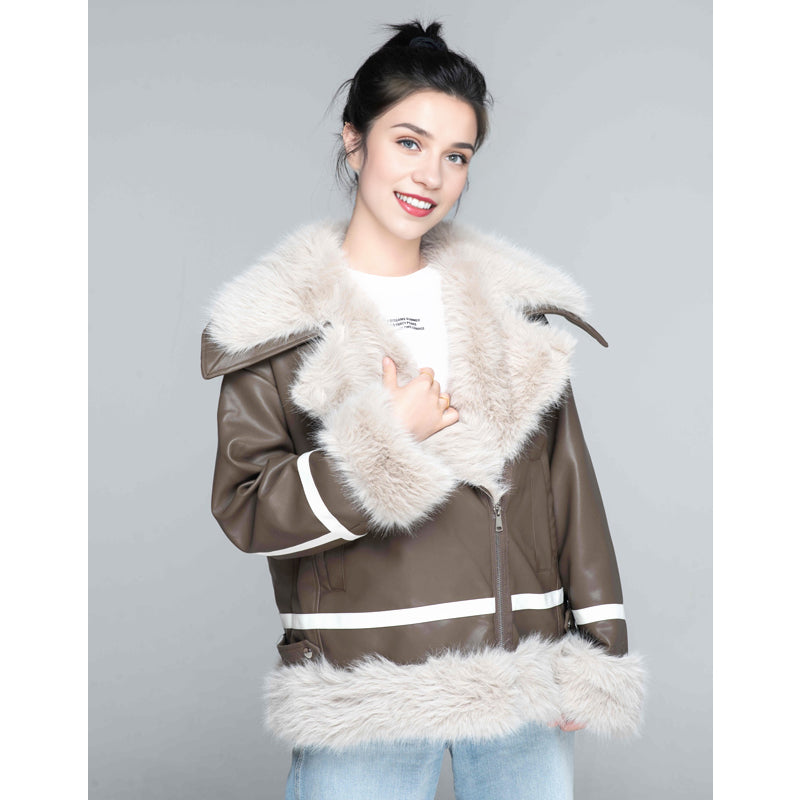 ZHENJIN Women's fur composite