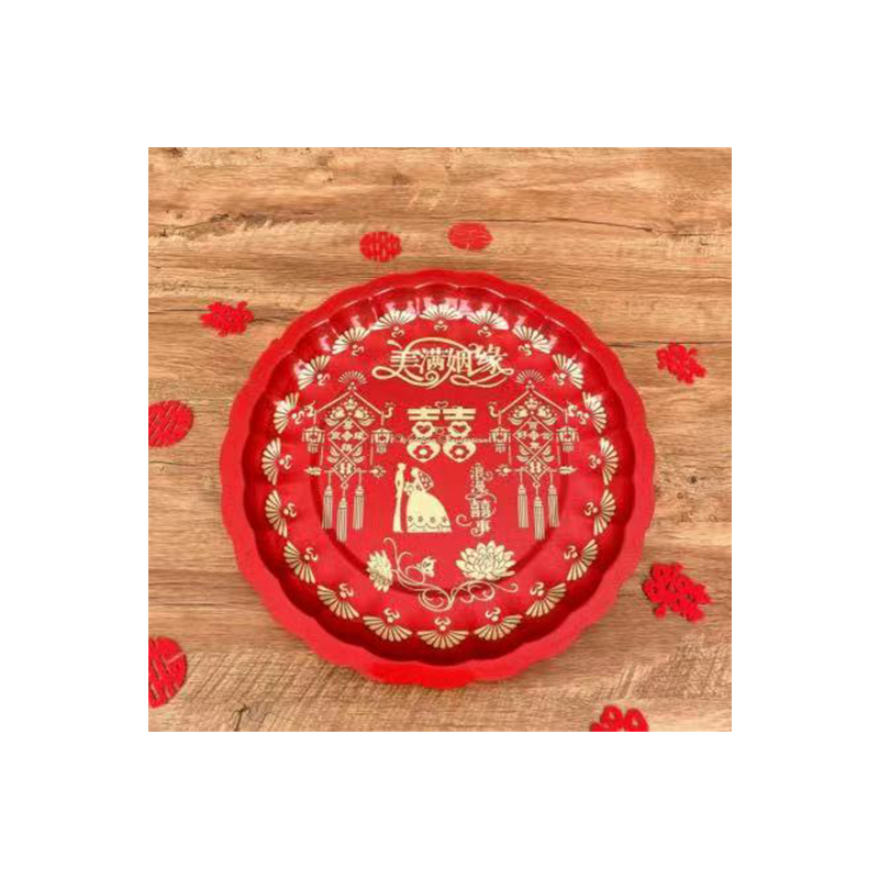 JINGMEI Round Plastic Tray 2（For specific pricing, please contact customer service）Festive Home Decor Decorative Supplies Fruit Celebration Tray