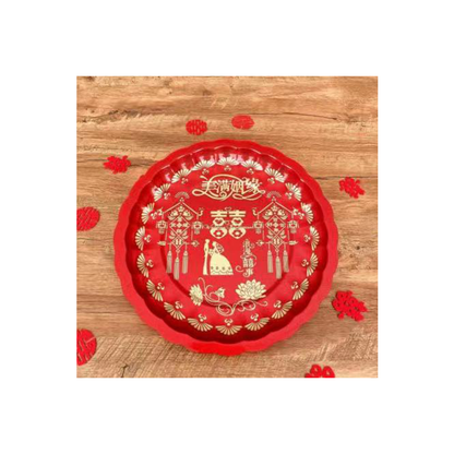 JINGMEI Round Plastic Tray 2（For specific pricing, please contact customer service）Festive Home Decor Decorative Supplies Fruit Celebration Tray