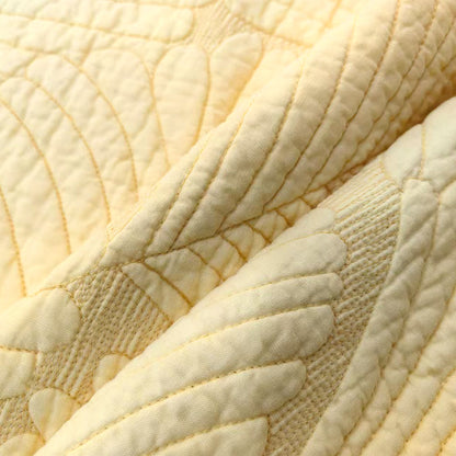 GANGZHENG 1pcs Cotton Plain Bed Cover (Banana leaf)  Pure cotton bed mattress household bedroom padded mattress
