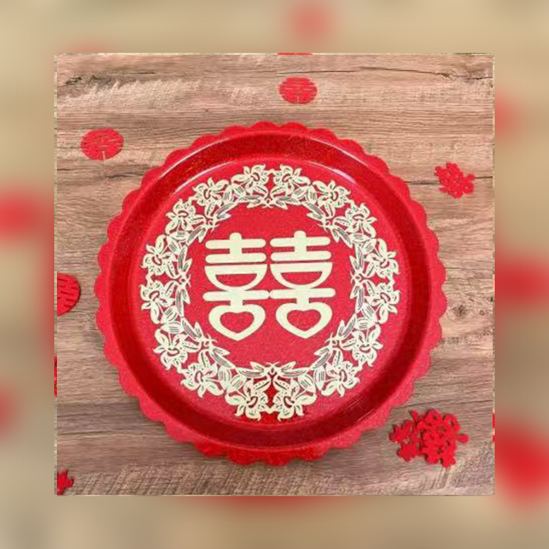 JINGMEI Round Plastic Tray 1（For specific pricing, please contact customer service）Festive Home Decor Decorative Supplies Fruit Celebration Tray