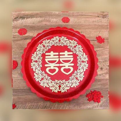 JINGMEI Round Plastic Tray 1（For specific pricing, please contact customer service）Festive Home Decor Decorative Supplies Fruit Celebration Tray