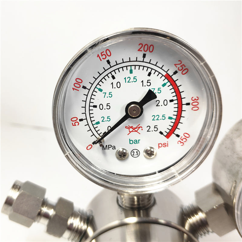 YONGJI Stainless steel pressure reducer Pressure reducing valves for manifolds Primary regulators Stainless Steel  pressure reducer Carbon dioxide pressure reducer Helium pressure reducer Inert gas pressure reducer