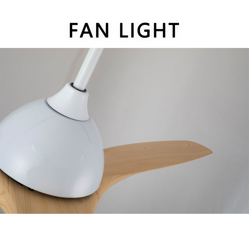 FENGZHIYUAN Ceiling fan light JY52-2068   Nordic restaurant with silent wood leaf ceiling fan lights