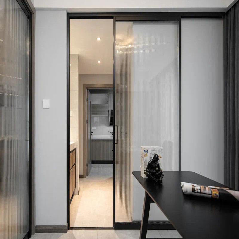 FOLAN 40 sliding door monorail  Glass partition door very narrow edge aluminum magnesium titanium alloy